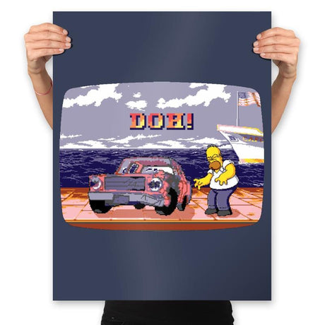 DOH Fighter - Prints Posters RIPT Apparel 18x24 / Navy