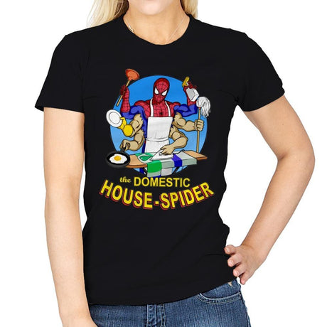 Domestic Spider - Womens T-Shirts RIPT Apparel Small / Black