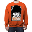 Don't Disobey The Droogs - Raffitees - Crew Neck Sweatshirt Crew Neck Sweatshirt RIPT Apparel Small / Orange