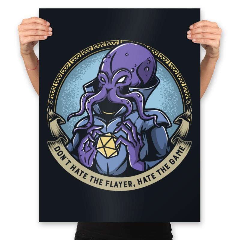Don't Hate the Flayer - Prints Posters RIPT Apparel 18x24 / Black