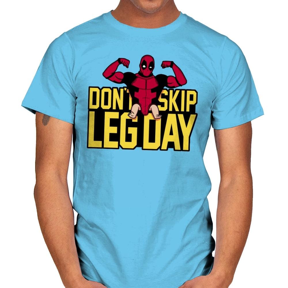 Don't Skip Leg Day! - Raffitees - Mens T-Shirts RIPT Apparel Small / Sky
