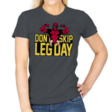 Don't Skip Leg Day! - Raffitees - Womens T-Shirts RIPT Apparel Small / Charcoal