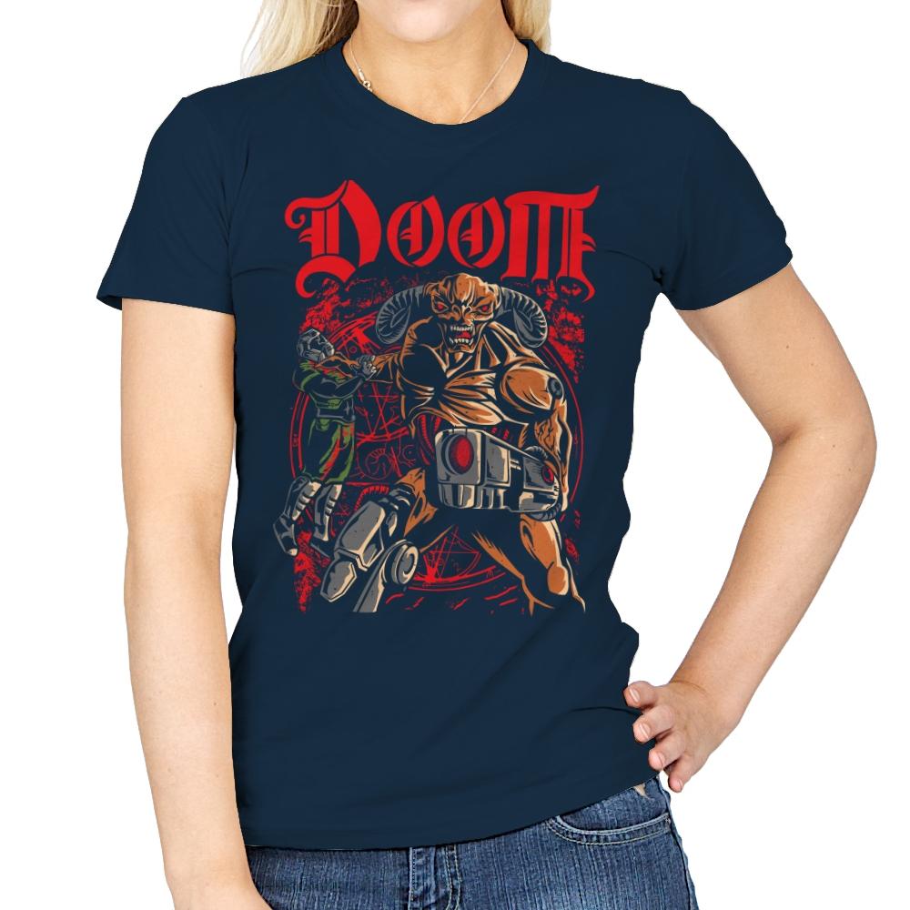 Don't Talk to Demons - Womens T-Shirts RIPT Apparel Small / Navy