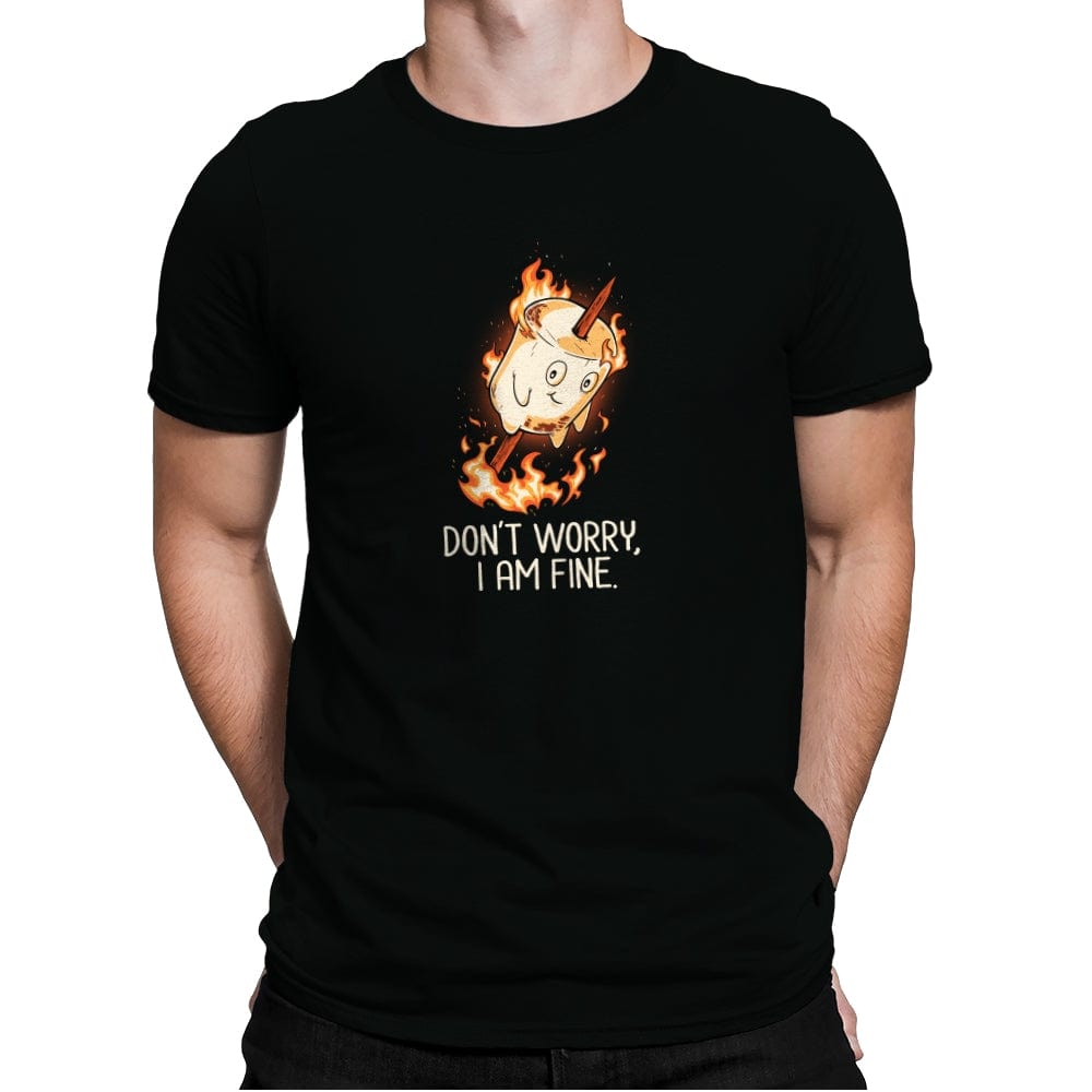 Don't Worry I Am Fine - Mens Premium T-Shirts RIPT Apparel Small / Black