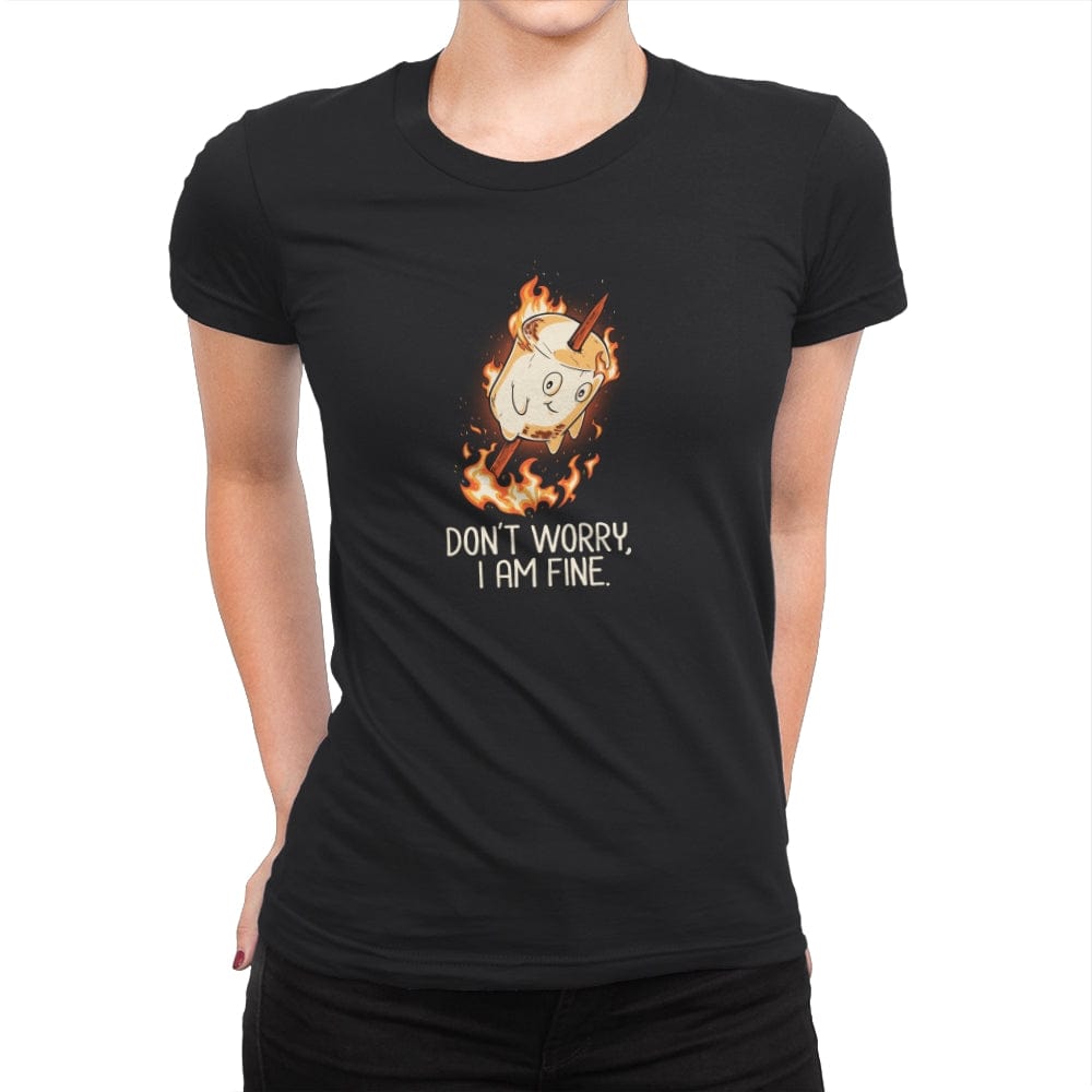 Don't Worry I Am Fine - Womens Premium T-Shirts RIPT Apparel Small / Black