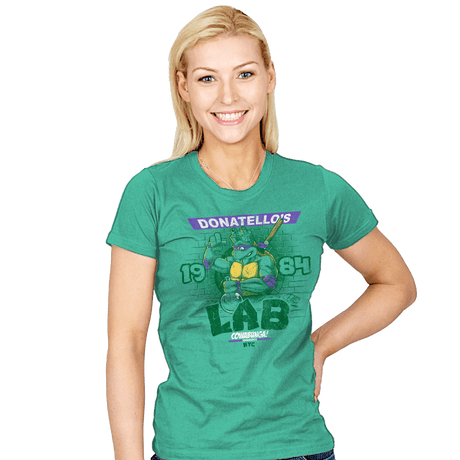 Donatello's Lab - Womens T-Shirts RIPT Apparel