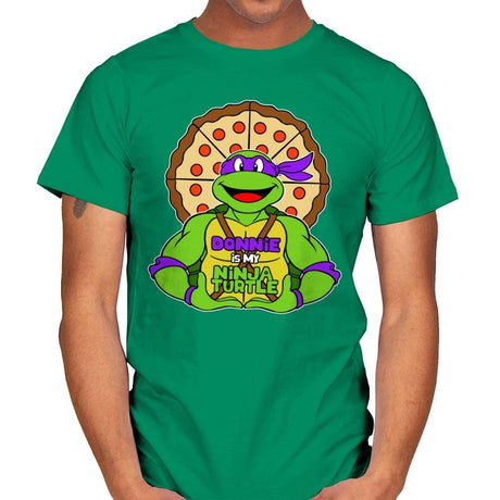 Donnie is my Turtle (My Purple Ninja Turtle) - Mens T-Shirts RIPT Apparel Small / Kelly