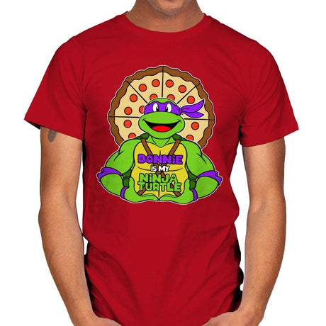 Donnie is my Turtle (My Purple Ninja Turtle) - Mens T-Shirts RIPT Apparel Small / Red