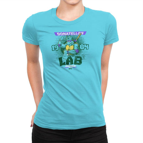 Donny's Lab Exclusive - Womens Premium T-Shirts RIPT Apparel Small / Tahiti Blue