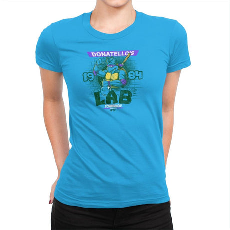 Donny's Lab Exclusive - Womens Premium T-Shirts RIPT Apparel Small / Turquoise