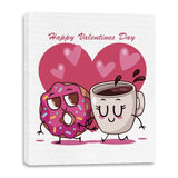 Donut and Coffee Love - Canvas Wraps Canvas Wraps RIPT Apparel 16x20 / White