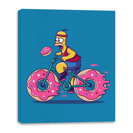 Donut Biking - Canvas Wraps Canvas Wraps RIPT Apparel 16x20 / Sapphire