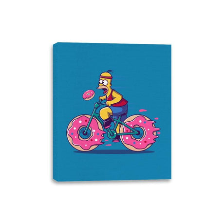 Donut Biking - Canvas Wraps Canvas Wraps RIPT Apparel 8x10 / Sapphire