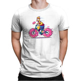 Donut Biking - Mens Premium T-Shirts RIPT Apparel Small / White
