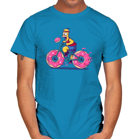 Donut Biking - Mens T-Shirts RIPT Apparel Small / Sapphire