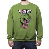 Donut Judge the T-Rex - Crew Neck Sweatshirt Crew Neck Sweatshirt RIPT Apparel Small / Kiwi