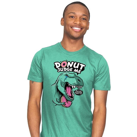 Donut Judge the T-Rex - Mens T-Shirts RIPT Apparel