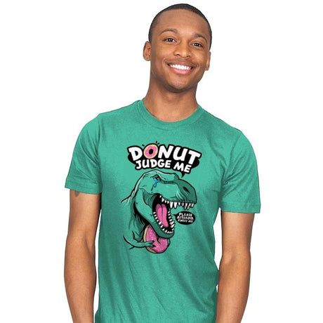 Donut Judge the T-Rex - Mens T-Shirts RIPT Apparel Small / Mint