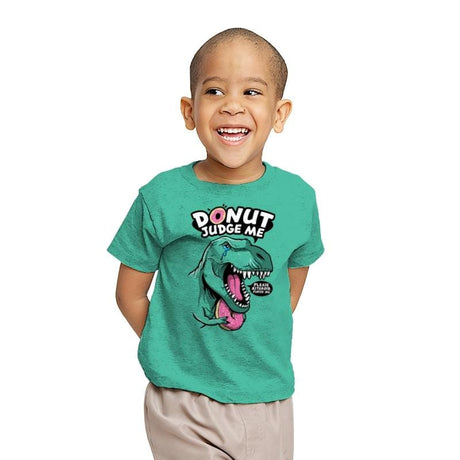 Donut Judge the T-Rex - Youth T-Shirts RIPT Apparel X-small / Mint