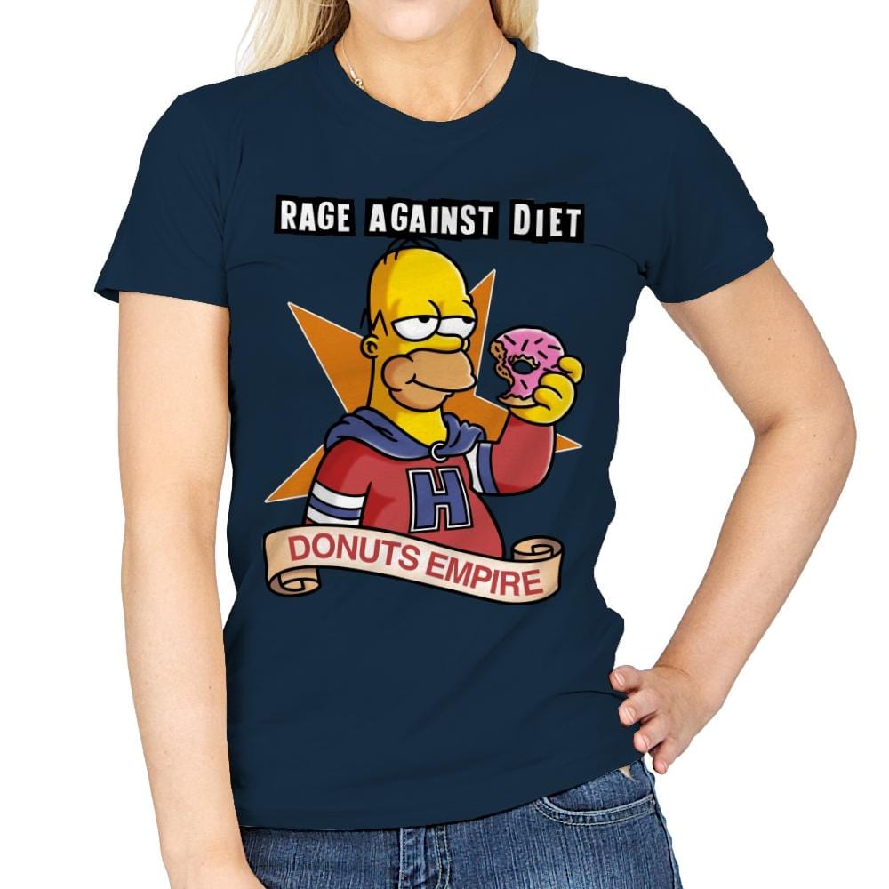 Donuts Empire - Womens T-Shirts RIPT Apparel Small / Navy
