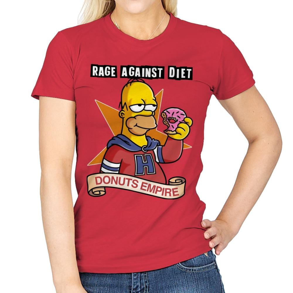 Donuts Empire - Womens T-Shirts RIPT Apparel Small / Red