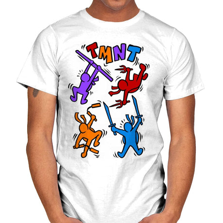 Doodle Ninja - Mens T-Shirts RIPT Apparel Small / White