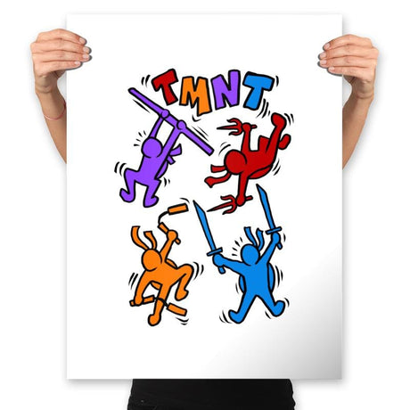 Doodle Ninja - Prints Posters RIPT Apparel 18x24 / White