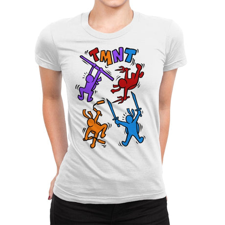 Doodle Ninja - Womens Premium T-Shirts RIPT Apparel Small / White