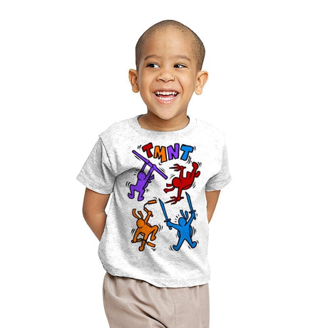 Doodle Ninja - Youth T-Shirts RIPT Apparel X-small / White