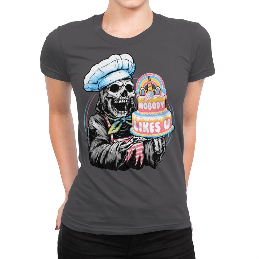 Doom Cake - Womens Premium T-Shirts RIPT Apparel Small / Heavy Metal