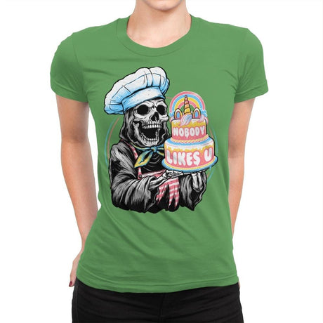 Doom Cake - Womens Premium T-Shirts RIPT Apparel Small / Kelly