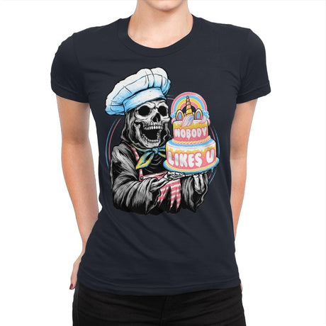 Doom Cake - Womens Premium T-Shirts RIPT Apparel Small / Midnight Navy