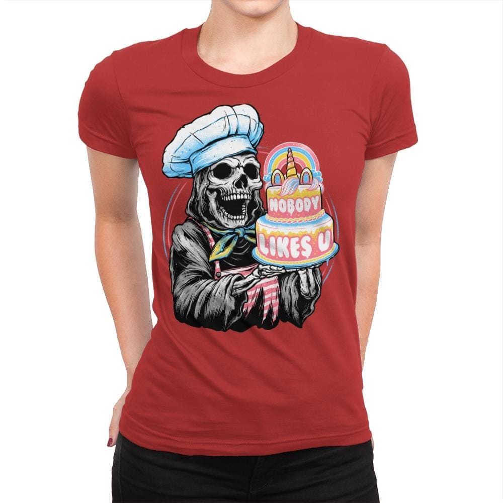 Doom Cake - Womens Premium T-Shirts RIPT Apparel Small / Red
