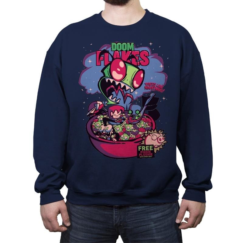 Doom Flakes - Crew Neck Sweatshirt Crew Neck Sweatshirt RIPT Apparel