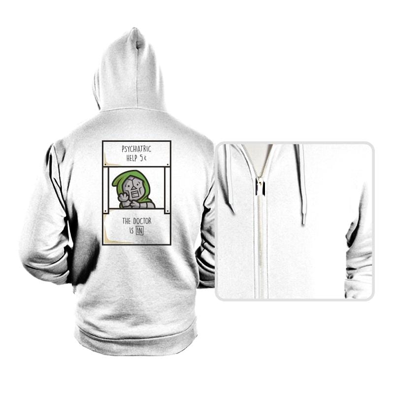 Doom Is In - Hoodies Hoodies RIPT Apparel Small / White