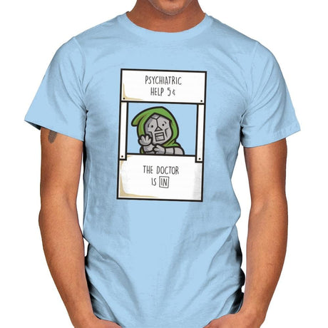 Doom Is In - Mens T-Shirts RIPT Apparel Small / Light Blue