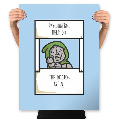 Doom Is In - Prints Posters RIPT Apparel 18x24 / Light Blue