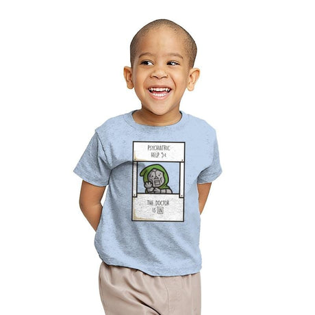 Doom Is In - Youth T-Shirts RIPT Apparel X-small / Light blue