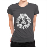 Doom Panda - Womens Premium T-Shirts RIPT Apparel Small / Heavy Metal