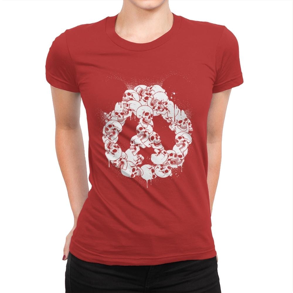 Doom Panda - Womens Premium T-Shirts RIPT Apparel Small / Red