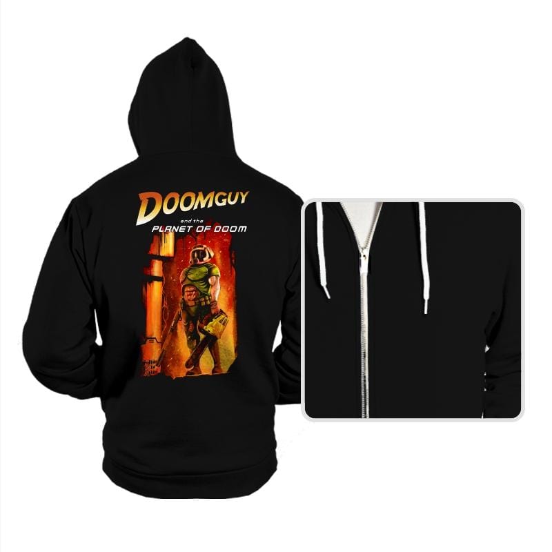 Doomguy and the Planet of Doom - Hoodies Hoodies RIPT Apparel