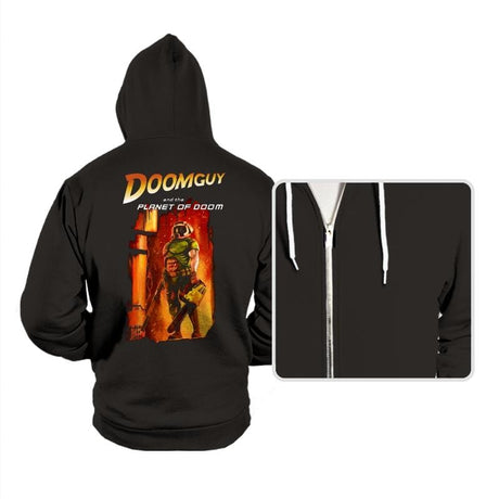 Doomguy and the Planet of Doom - Hoodies Hoodies RIPT Apparel Small / Black
