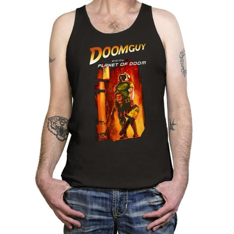 Doomguy and the Planet of Doom - Tanktop Tanktop RIPT Apparel