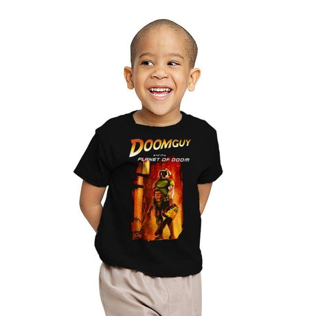 Doomguy and the Planet of Doom - Youth T-Shirts RIPT Apparel