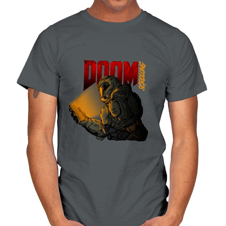 Doomscrolling - Mens T-Shirts RIPT Apparel Small / Charcoal