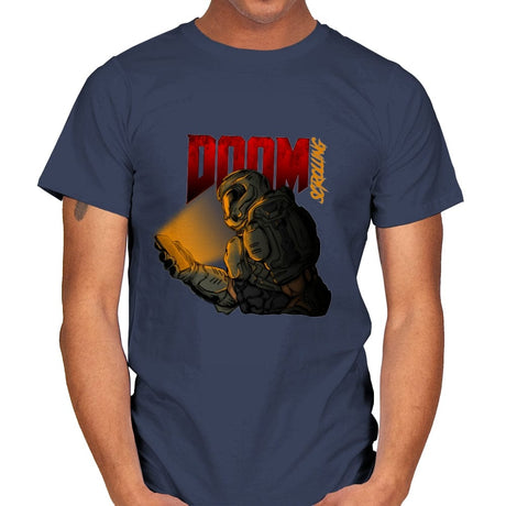 Doomscrolling - Mens T-Shirts RIPT Apparel Small / Navy