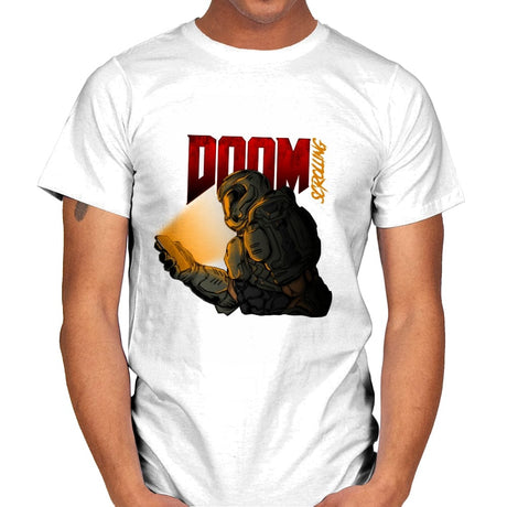 Doomscrolling - Mens T-Shirts RIPT Apparel Small / White