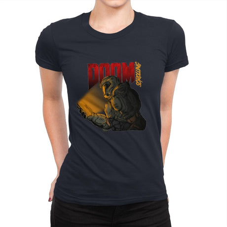 Doomscrolling - Womens Premium T-Shirts RIPT Apparel Small / Midnight Navy