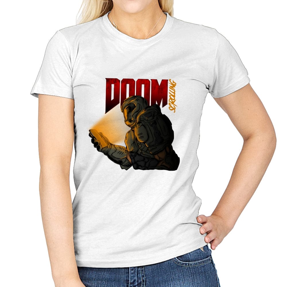 Doomscrolling - Womens T-Shirts RIPT Apparel Small / White