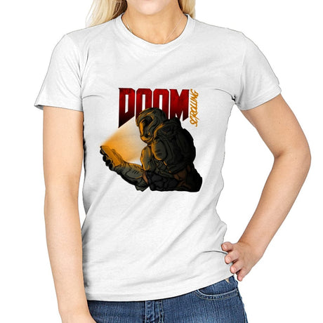 Doomscrolling - Womens T-Shirts RIPT Apparel Small / White